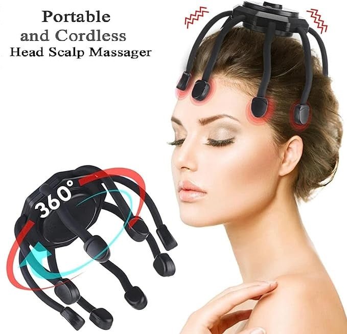 360° Head Massager | Scalp Massage Tool | جهاز تدليك الرأس بزاوية 360 درجة | أداة تدليك فروة الرأس