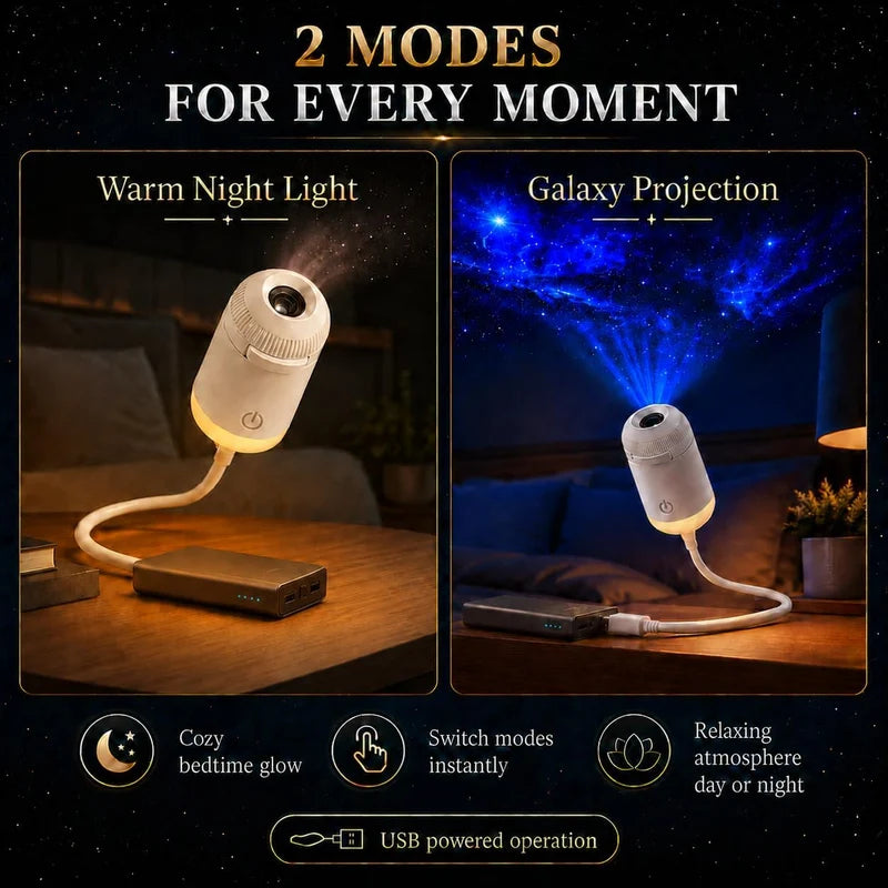 Portable Mini USB Starry Sky Projection Lamp | مصباح إضاءة نيوية صغير USB