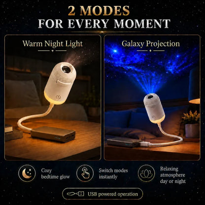 Portable Mini USB Starry Sky Projection Lamp | مصباح إضاءة نيوية صغير USB