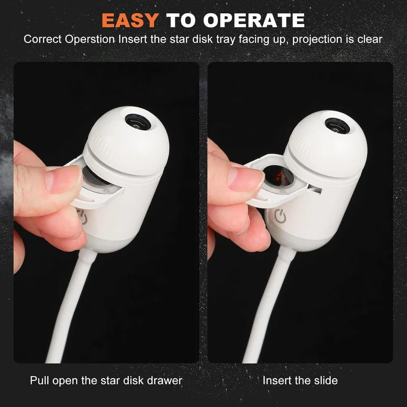 Portable Mini USB Starry Sky Projection Lamp | مصباح إضاءة نيوية صغير USB