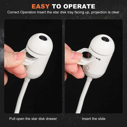 Portable Mini USB Starry Sky Projection Lamp | مصباح إضاءة نيوية صغير USB