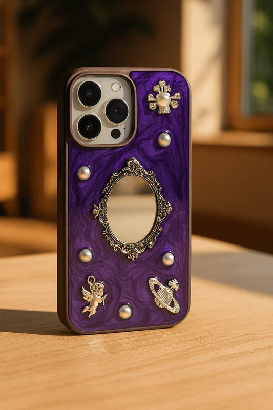 Luxury Retro iPhone Case with mirror design